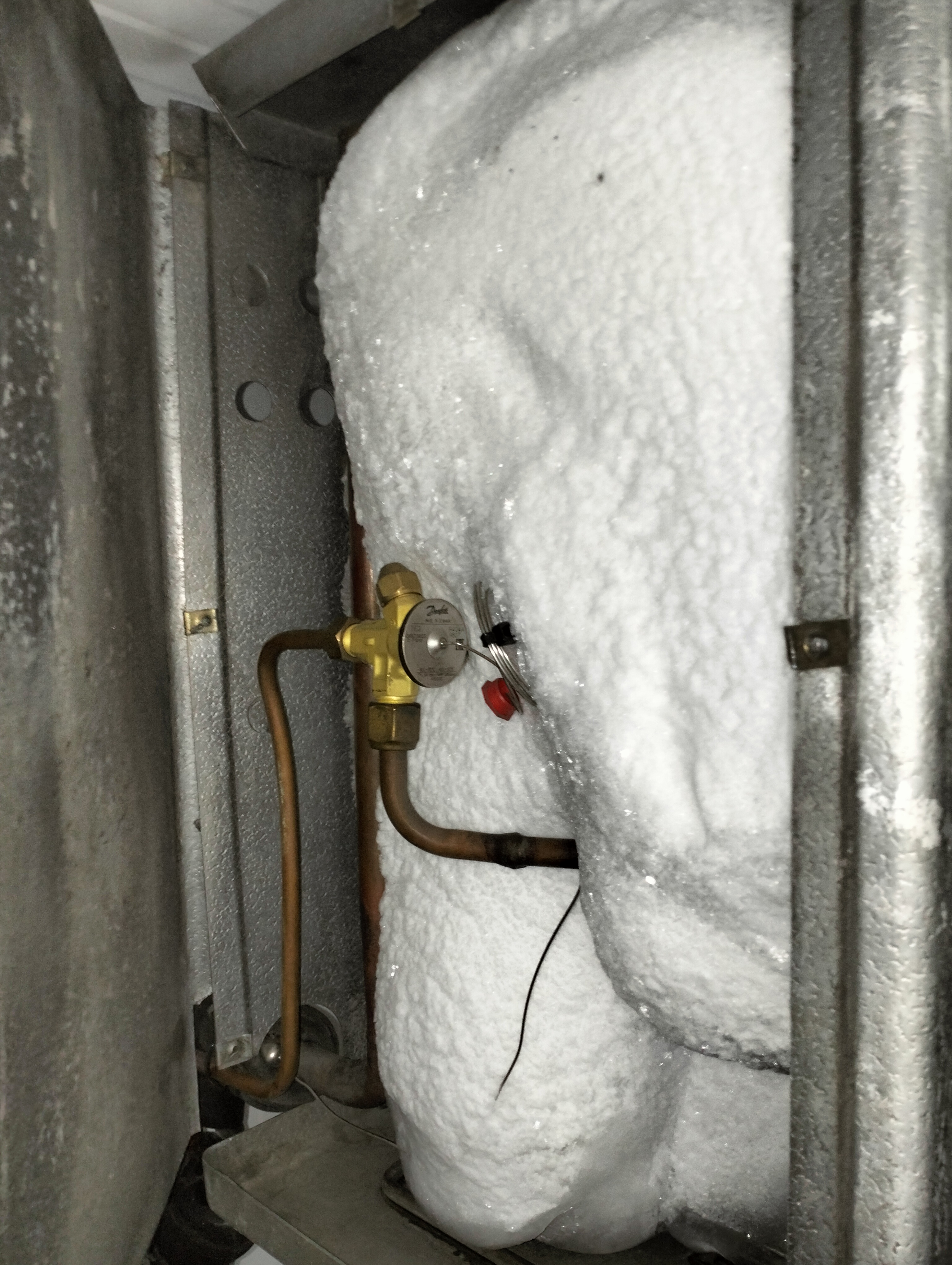 evaporador congelado