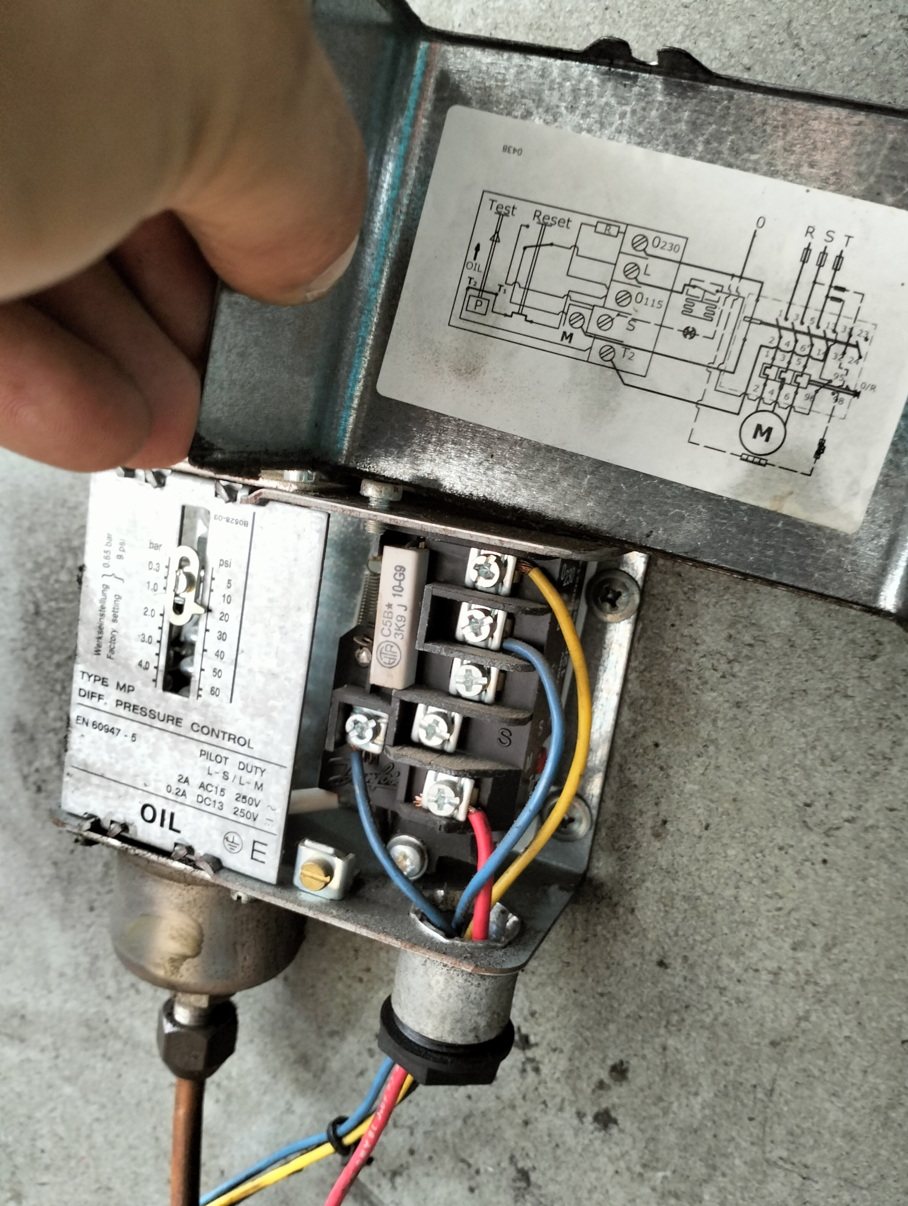 presostato de aceite