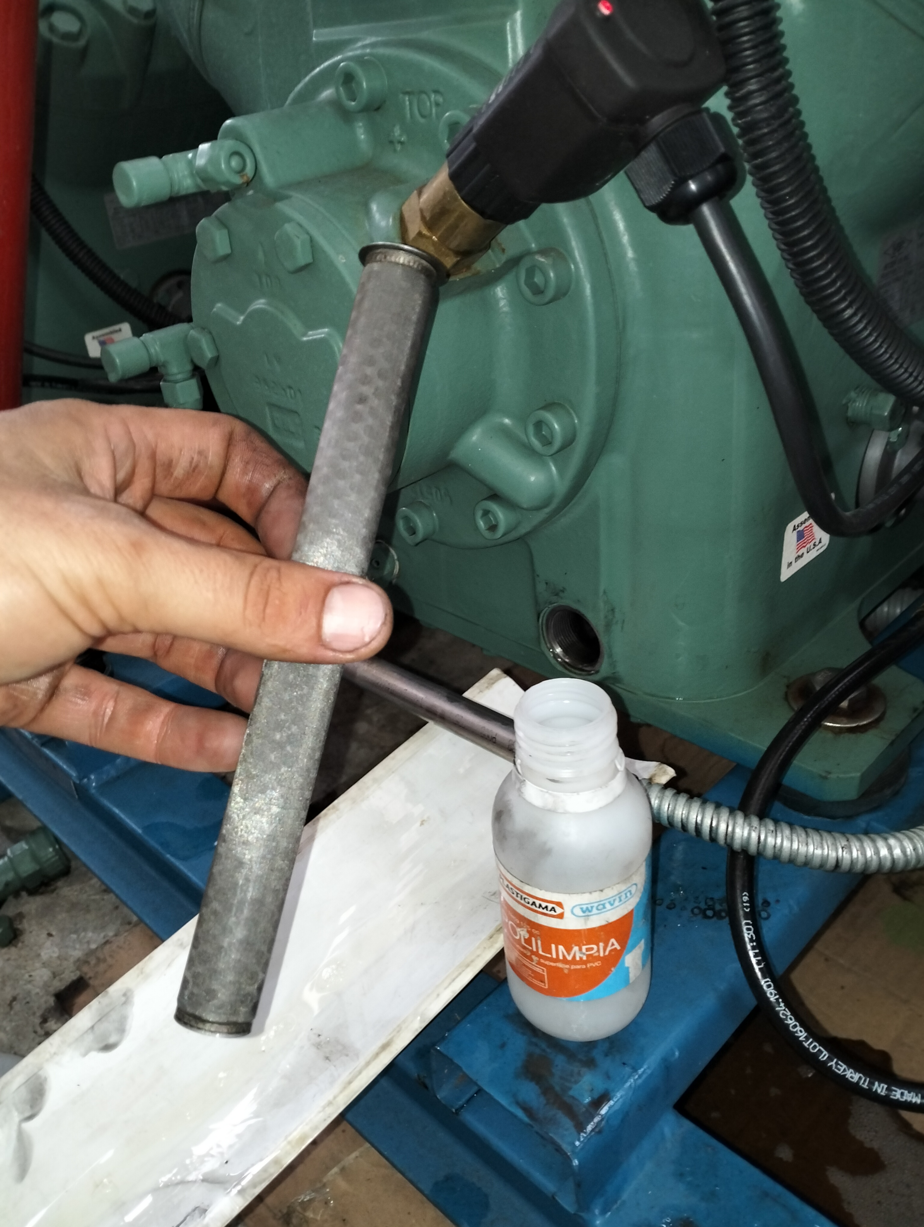 filtro de aceite del compresor