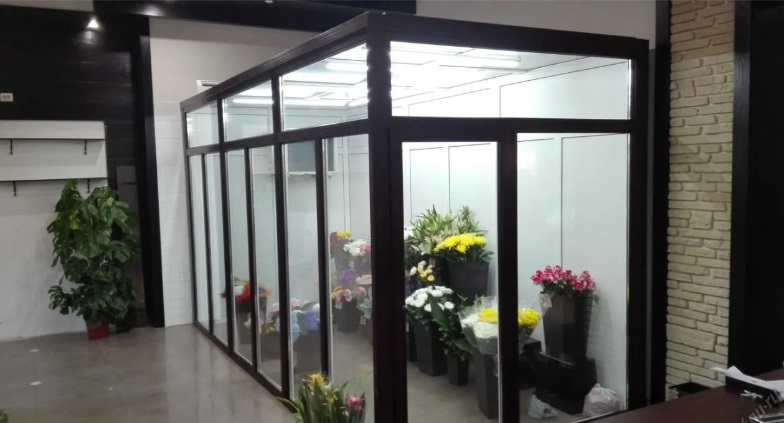 cuarto frio de exhibición